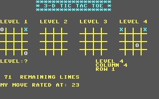 3-D Tic Tac Toe